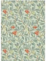 Morris & Co Carta da parati Arbutus - Blue/ Pink