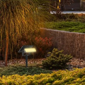 Lampada LED solare LED/0,9W/3,7V 3000K IP65 1200 mAh nero