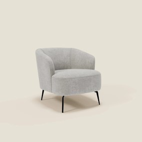 Renoa Poltroncina dall'eleganza moderna in tessuto smacchiabile T24 grigio