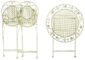 Set da balcone bistro in metallo verde chiaro BIVIO Beliani