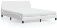 Letto con Materasso Bianco 160x200 cm in Similpelle 3208438