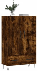 Credenza rovere fumo 69,5x31x115 cm in legno multistrato