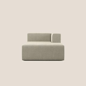 Nettuno modulo chaise longue in morbido tessuto bouclè T07 beige