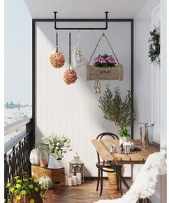 Set di 2 appendiabiti da parete per grucce LINEA, nero