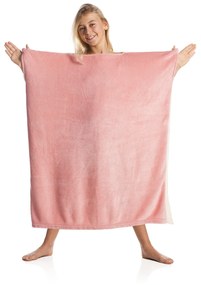 Coperta indossabile per bambini double face rosa