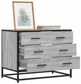 Cassettiera Grigio Sonoma 70x41x56 Cm İn Legno Multistrato /