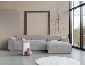 Divano angolare componibile in grigio chiaro (con penisola a destra) Flex Felix – Miuform