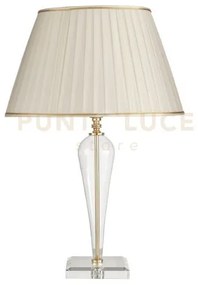 Lumetto ravel cristallo e oro attacco e27 1 luce h.39+24cm