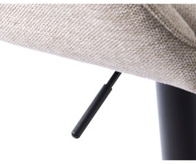 Sgabello da bar beige imbottito con altezza regolabile/con braccioli (altezza della seduta 65 cm) Nolan – Unique Furniture