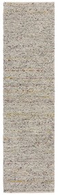 Passatoia in misto lana intrecciata a mano color crema 60x230 cm Minerals - Flair Rugs