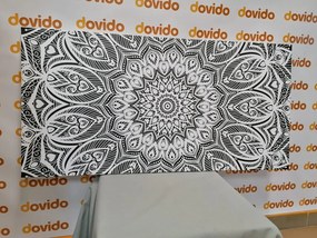 Quadro su tela – Mandala armonia in bianco e nero