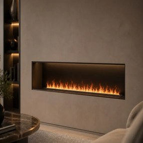 Camino elettrico a Vapore Acqueo 3D APP bruciatore inserto da incasso L 75 VAPOR75