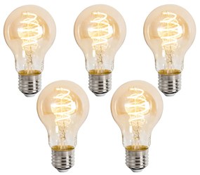 Set di 5 Lampadine LED Smart E27 dimmerabili A60 Ambra 4.9W 320lm 2500K