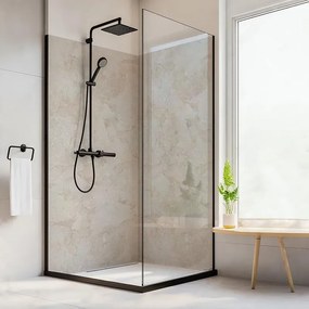 Piastrella adesiva Travertino marrone e beige 60 x 120 cm, spessore 1.2 mm