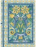 Cole & Son Carta da parati Triana - Canary Yellow/ China Blue