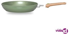 Just Vegan Padella ECO con Manico Rimovibile 28 cm in Alluminio Verde