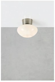 Plafoniera bianca/argentata con paralume in vetro Malaga – Markslöjd