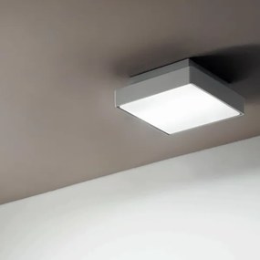 Plafoniera per esterni 22x22 cm in Abs Grigio PICCA