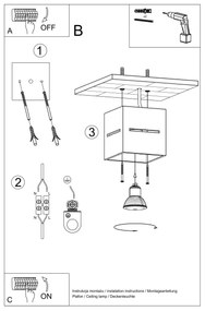 Plafoniera LOBO 1xG9/40W/230V nero
