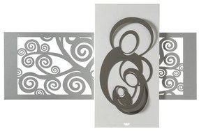 Pannello di design Sacra Famiglia - Alluminio bianco marmo e fango