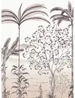 Isidore Leroy Carta da parati panoramica Jardin des Oiseaux Bois de Rose - Panel A