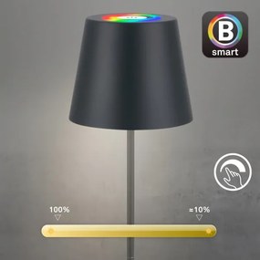 Briloner 7559015-LED Lampada da tavolo RGB COLORIS, 3,5 W/5 V, IP44, 2000 mAh, Wi-Fi Tuya