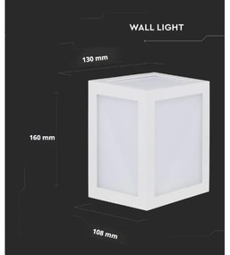 Applique a LED da esterno LED/12W/230V 3000K IP65 bianco