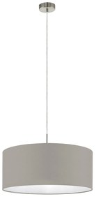 Lampadario A Sospensione Minimal Pasteri Acciaio Nichel Tortora 1 Luce E27 D53