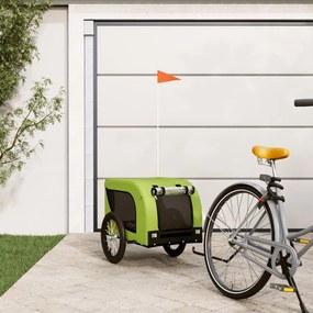 Rimorchio Da Bici Per Animali Verde E Nero Oxford E Ferro /