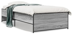 Giroletto Grigio Sonoma 75x190cm İn Legno Multistrato E Metallo /