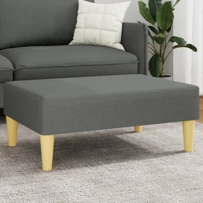 Poggiapiedi Grigio Scuro 77x55x31 Cm İn Tessuto /