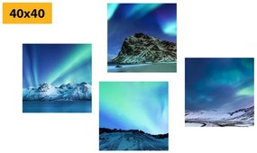 Set di quadri – Bellezza dell'aurora boreale