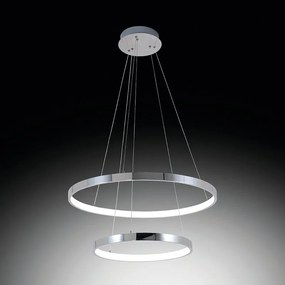 Lampadario LED moderno Joy grigio Ø60cm, luce naturale 2500 lumen