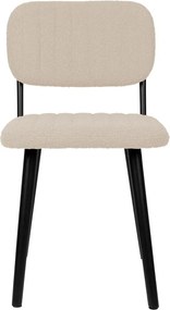 Sedia da pranzo color crema Jake – White Label