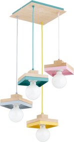 Lampadario a sospensione su cavo MIKO 3xE27/15W/230V multicolore