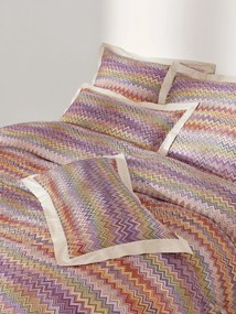 Copripiumino in cotone con motivo a zig-zag John Re