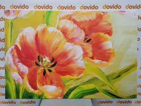 Quadro su tela – Tulipani rossi in stile vintage