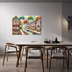 Quadro su tela – Cittadina primaverile