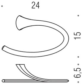 colombo Link b2431 Porta Salviette Ad Anello Cromo