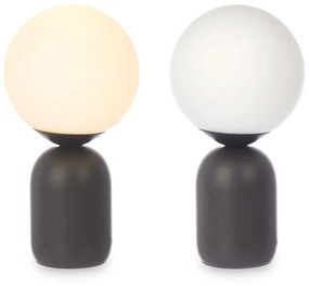 Lampada da tavolo Sfera 40 W Bianco Nero Ceramica 15 x 28,5 x 15 cm (4 Unità)