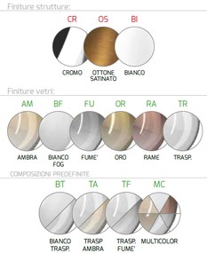 Sospensione Contemporanea Eclipse Metallo Cromo Vetro Multicolor 12 Luci G9