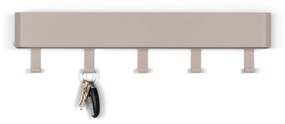 Appendiabiti da parete in metallo grigio-beige con mensola Dax Play - Spinder Design