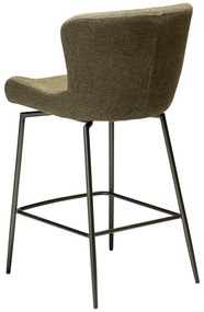 Sgabello da bar color kaki imbottito (altezza della seduta 67,5 cm) Glam – DAN-FORM Denmark