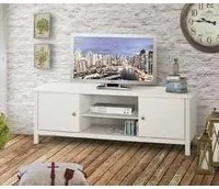 Porta tv 2 porte in legno laccato bianco l.165 p.48 h.56