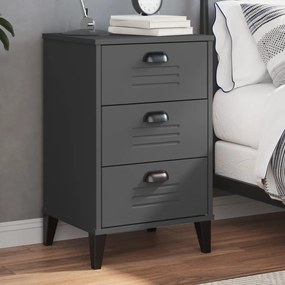 Comodino Vıken Antracite İn Legno Multistrato /