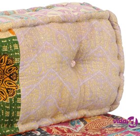 vidaXL Pouf in Tessuto Patchwork