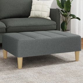 Poggiapiedi Grigio Scuro 77x55x31 Cm İn Tessuto /
