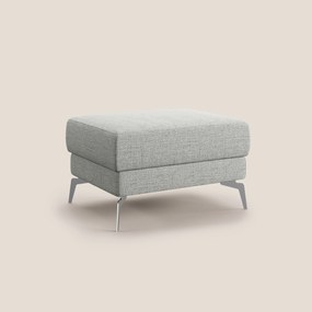 Star Pouf con piedini alti in tessuto impermeabile fiammato T03 grigio chiaro