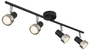 Globo 57917-4N - Faretto  MASON 4xGU10/25W/230V nero/argento