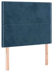 Testiere 2 pz blu scuro 100x5x78/88 cm in velluto